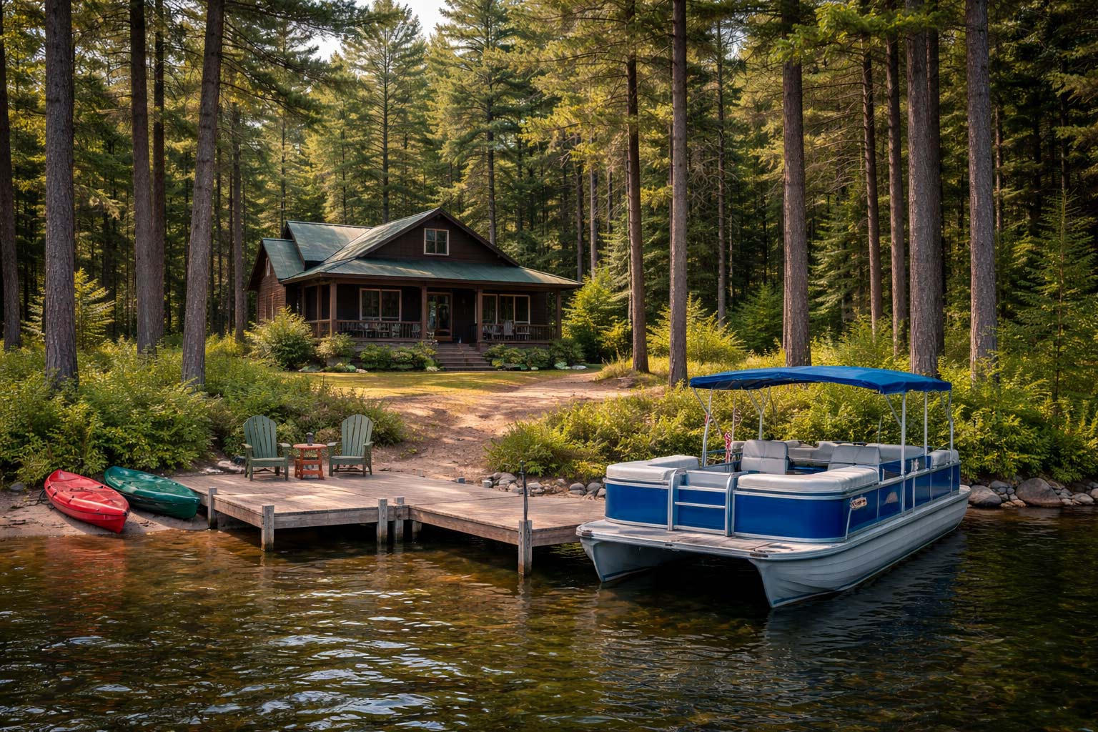 Cabin with dock on a lake Cabin with dock on a lake